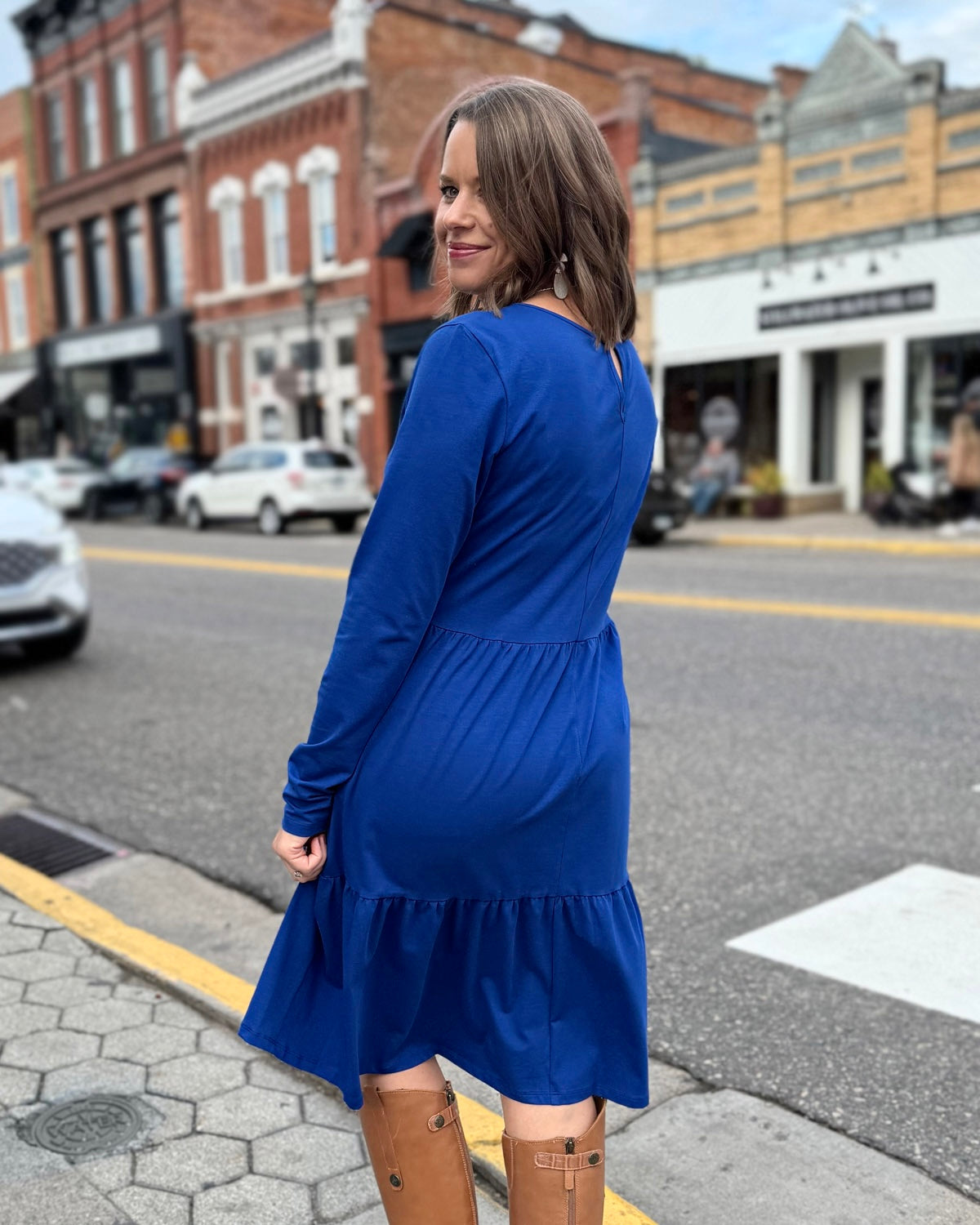 MAISIE dress in Cobalt Blue