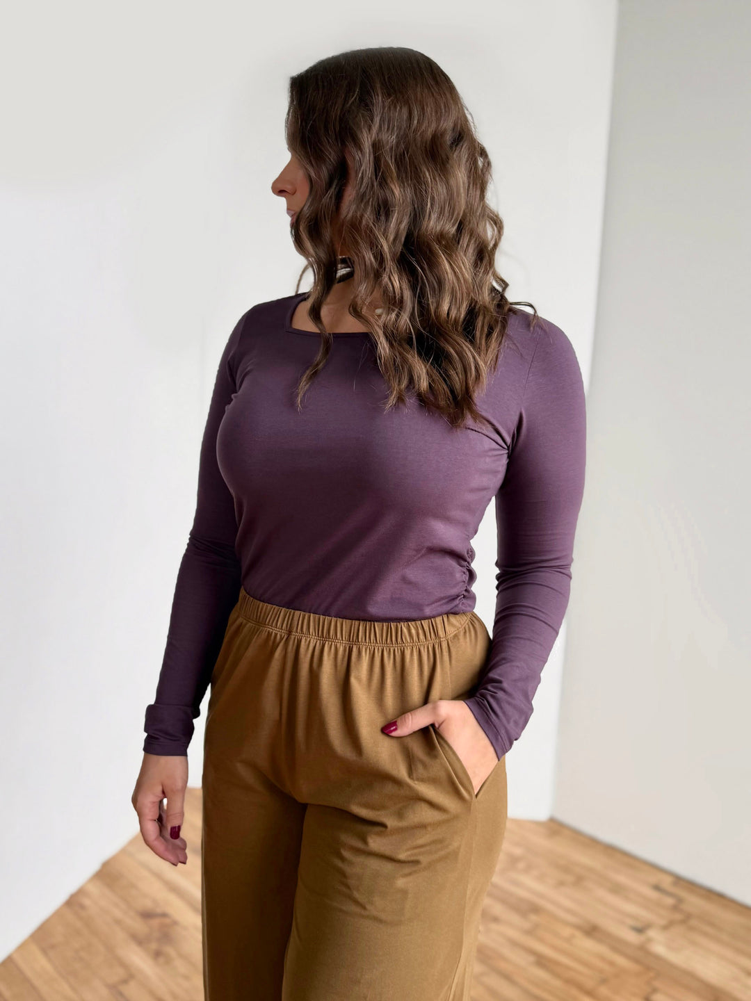 ANDRI jersey pants in Kona Brown