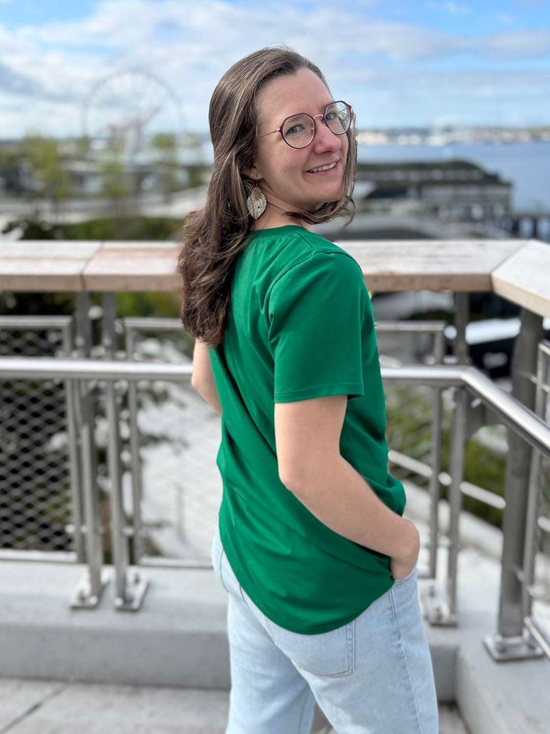 IVY tee in Rich Emerald