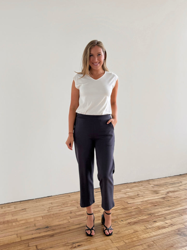 PATRICIA heavy-knit pants in Gunmetal