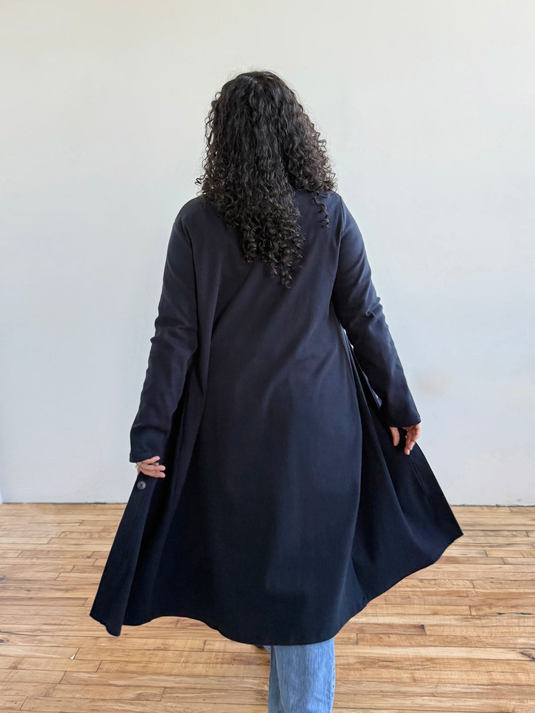 ELENA rib-knit dress in Midnight Navy