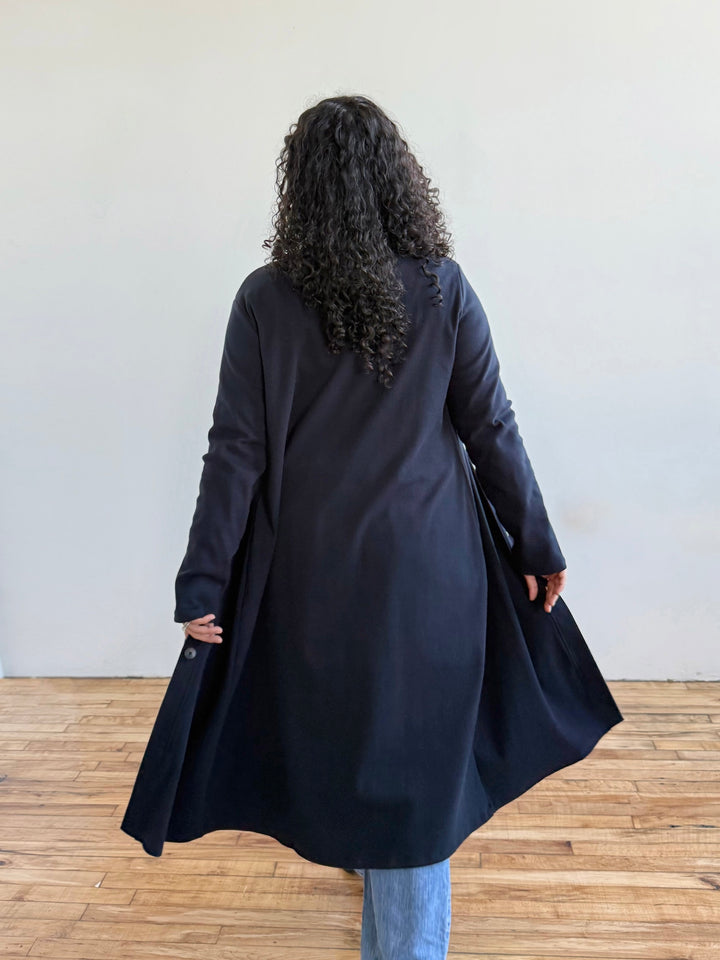 ELENA rib-knit dress in Midnight Navy