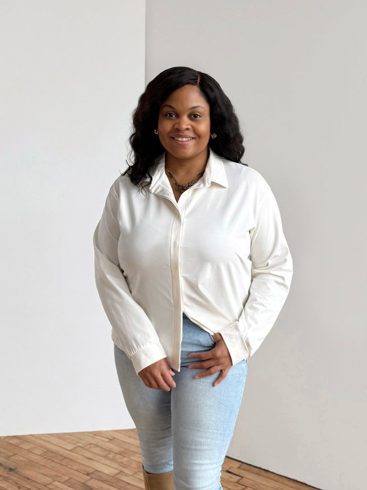 DEVON blouse in Light Ivory