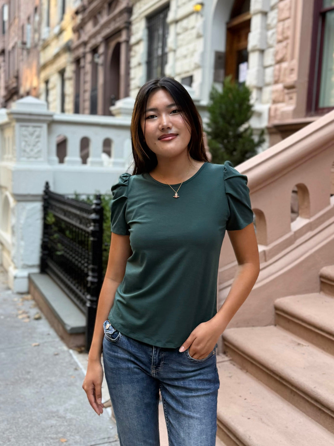 NOLITA tee in Deep Pine