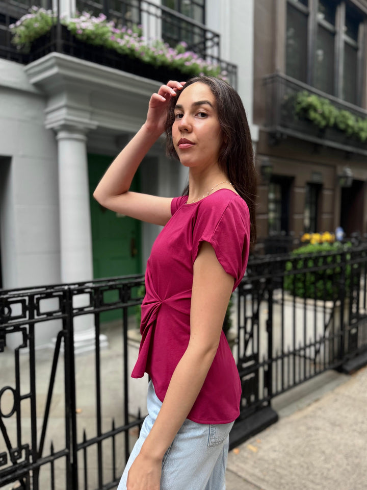 KEIRA top in Pomegranate