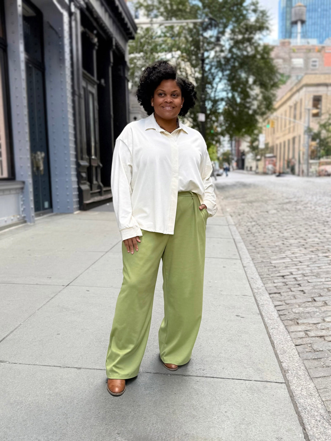 KENNA pants in Grass Green