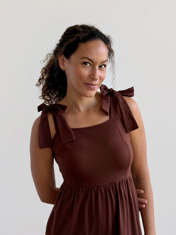 VERONA dress in Burnt Cedar