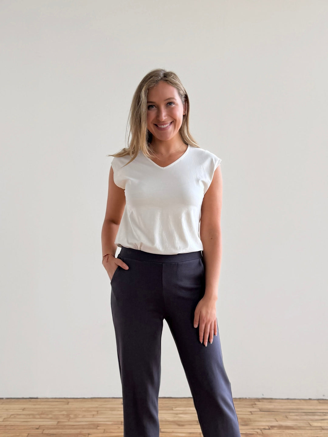 PATRICIA heavy-knit pants in Gunmetal