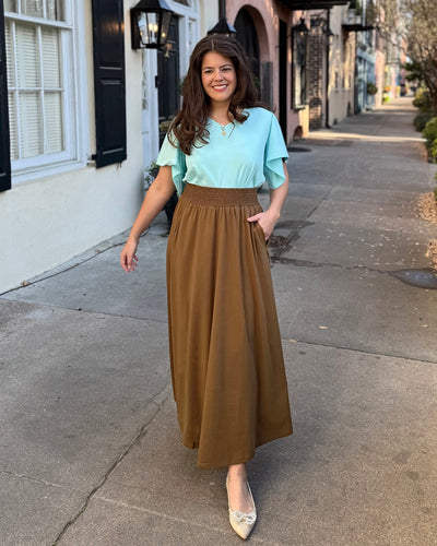 ELLIOT tee in Crisp Aqua