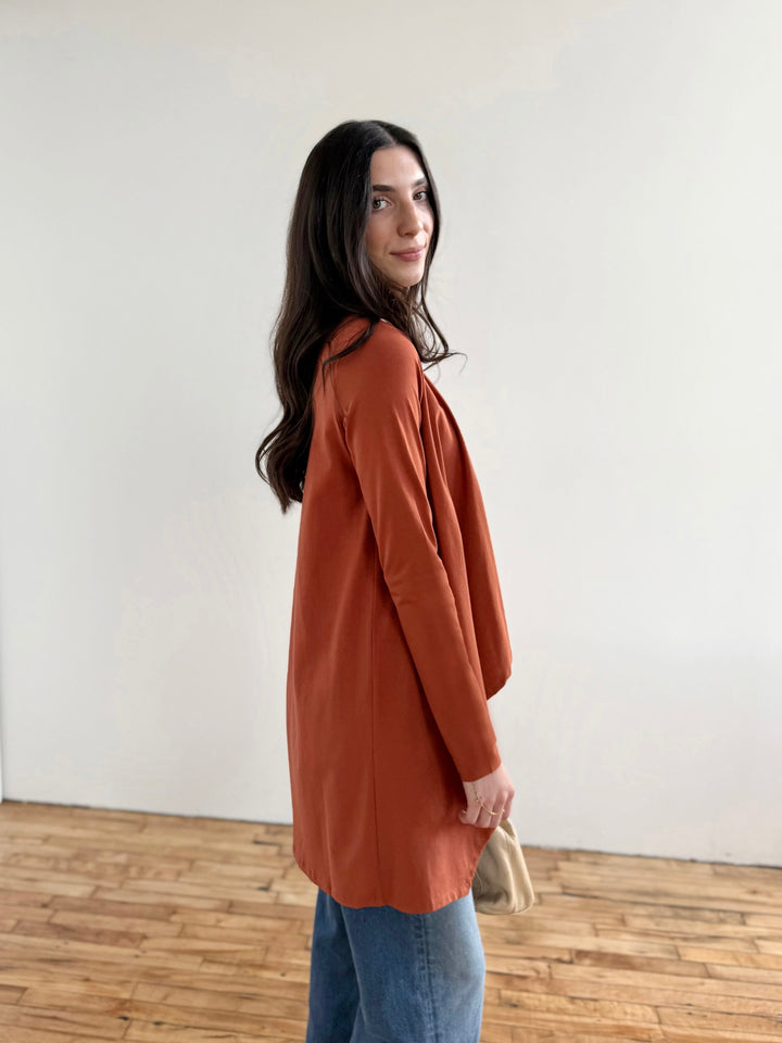 WILMA cardigan in Terracotta