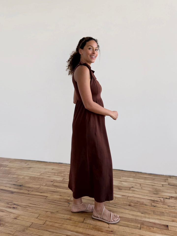 VERONA dress in Burnt Cedar