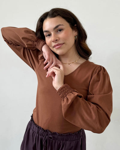TONYA top in Cacao Brown