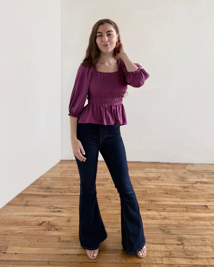 BEATRICE top in Deep Lilac