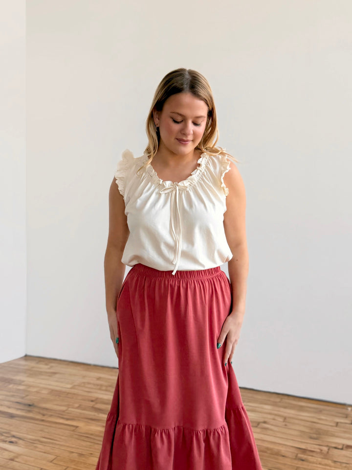 CASSIDY skirt in Pink Rust