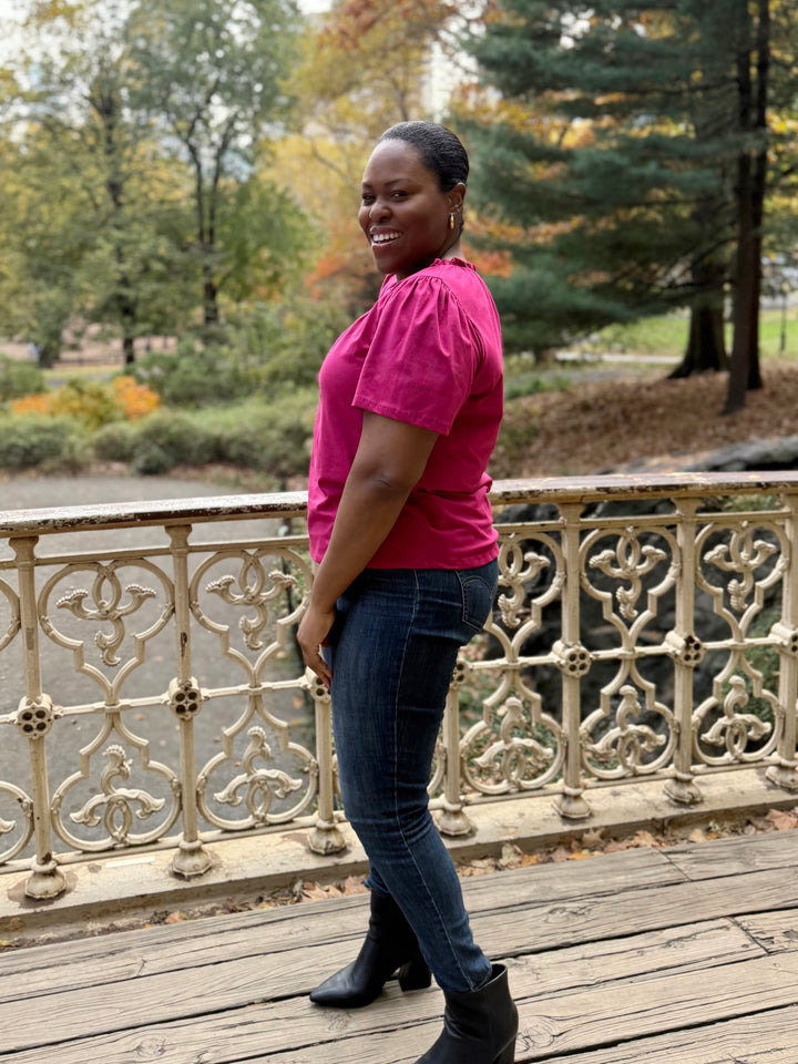 LARA tee in Garnet Pink