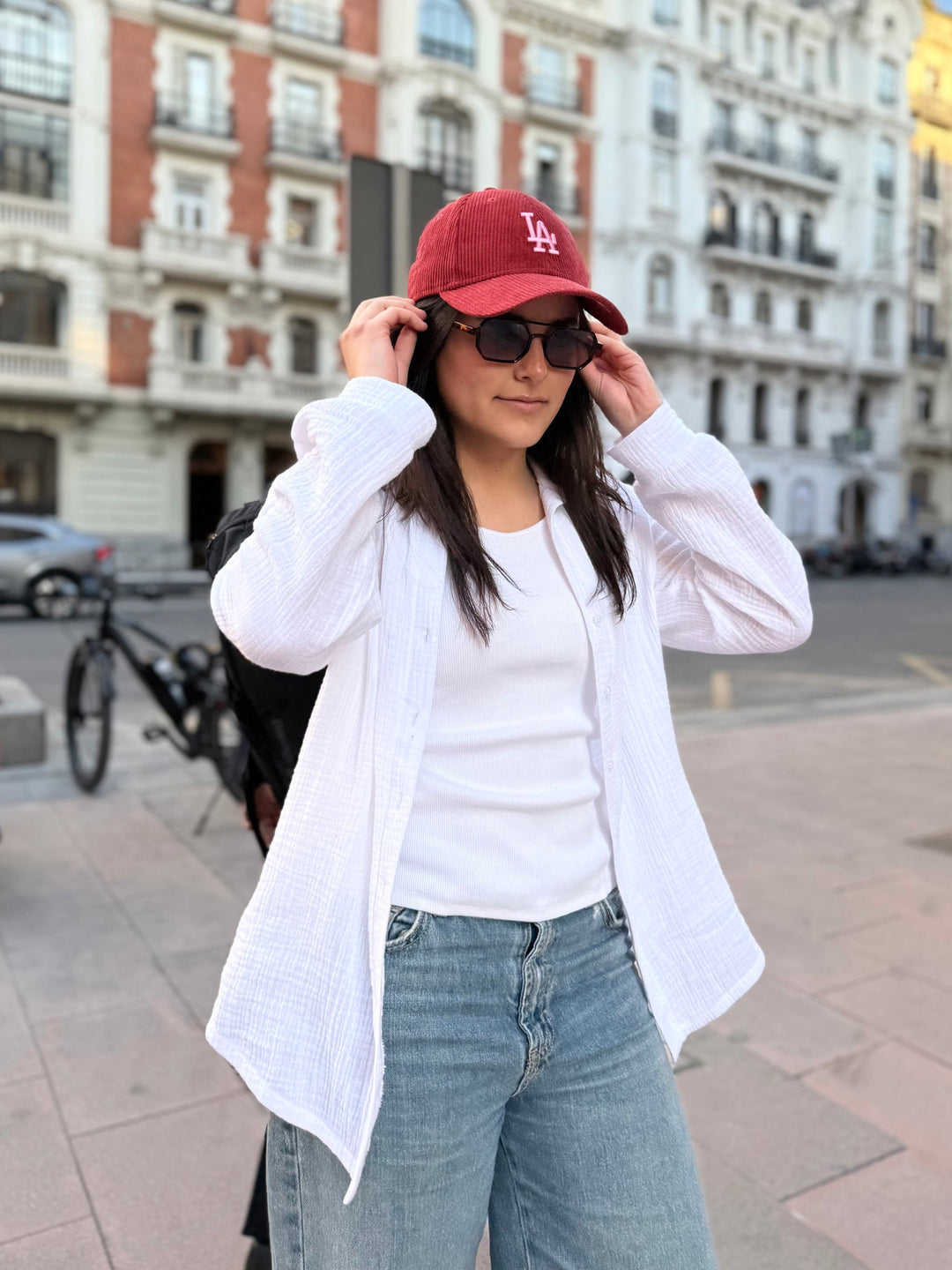 PRADO gauze top in White