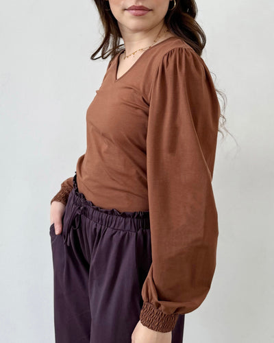 TONYA top in Cacao Brown
