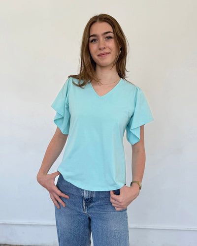 ELLIOT tee in Crisp Aqua