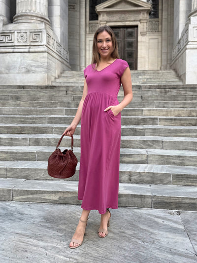 DINAH dress in Mauve Berry