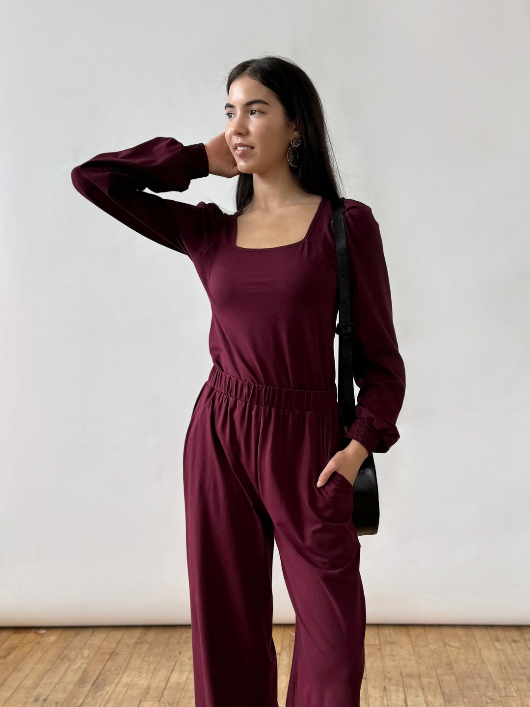 ELLIE pants in Merlot