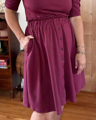 LUCINDA doubleknit skirt in Raspberry