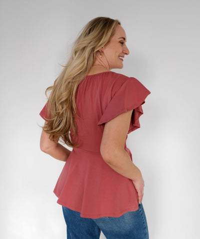 ABIGAIL top in Withered Rose