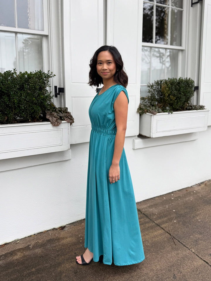 LAVINIA dress in Marine Teal