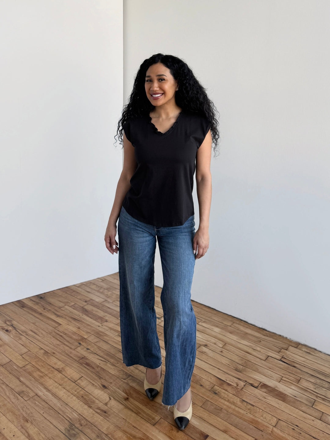 YAZMINE top in Black