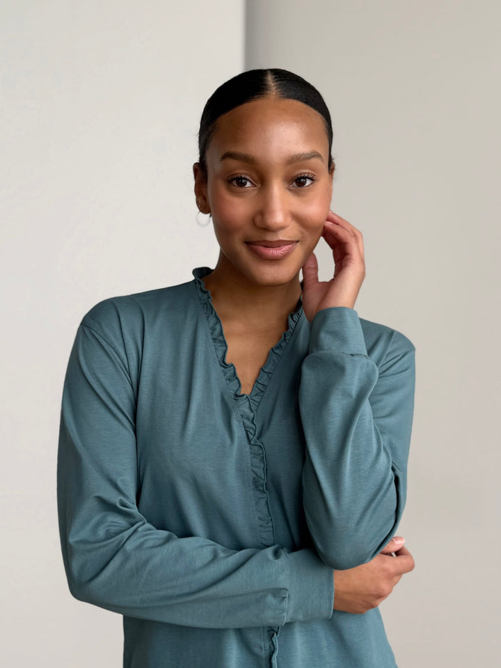 PIETRA jersey top in Dark Aqua