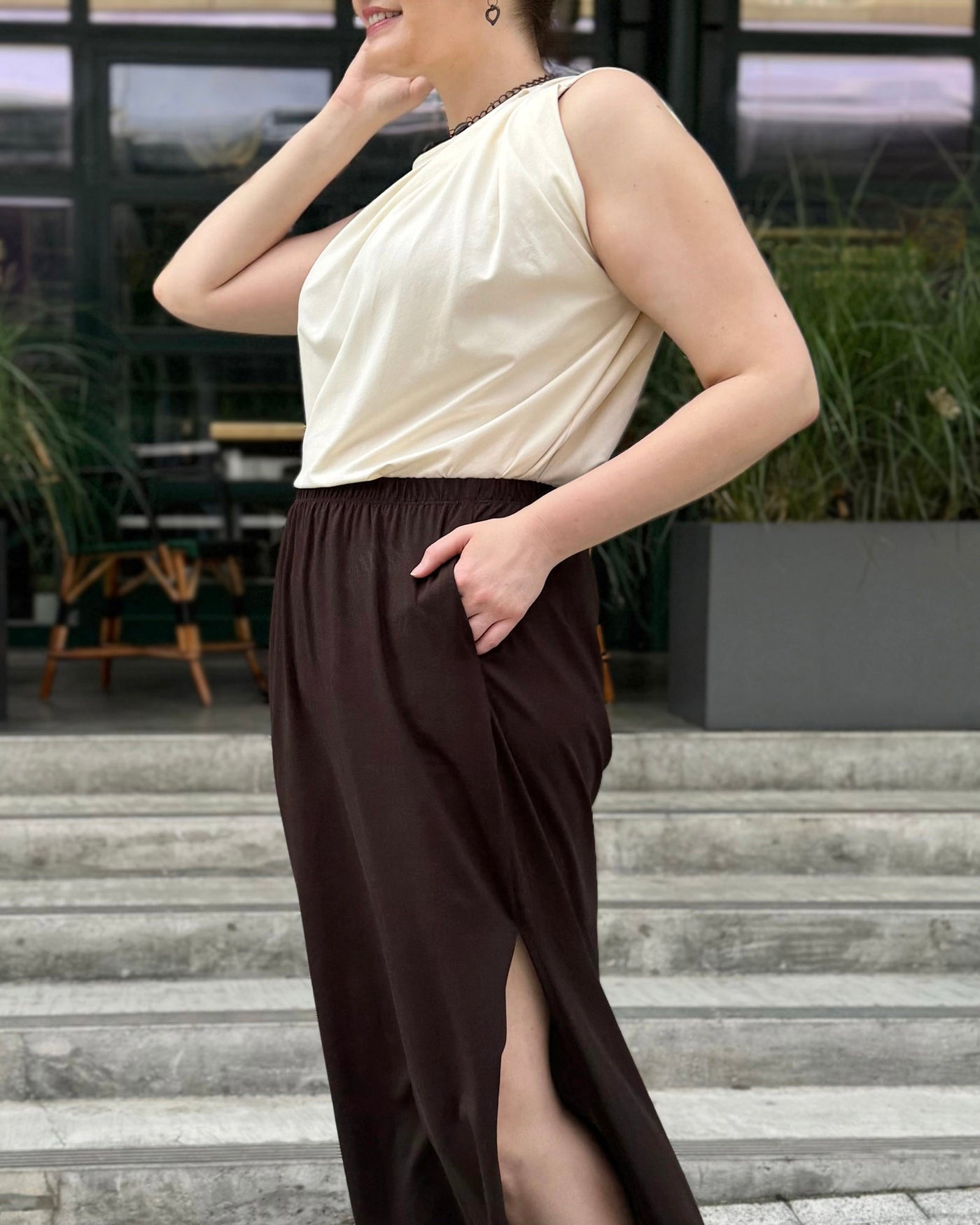 ADDIE skirt in Chocolate Torte