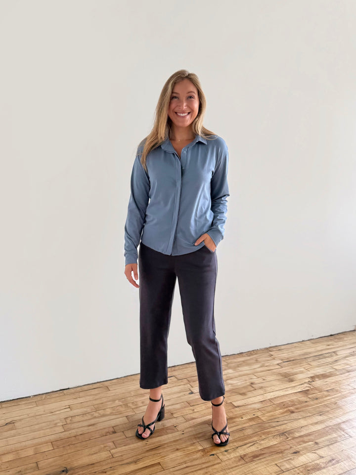 DEVON blouse in Blue Dusk