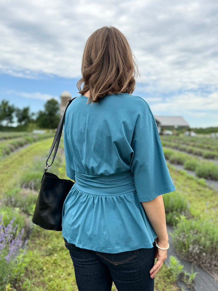 LANDREE top in Peacock Blue