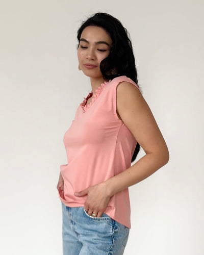 AMBROISE tank in Peach Pink
