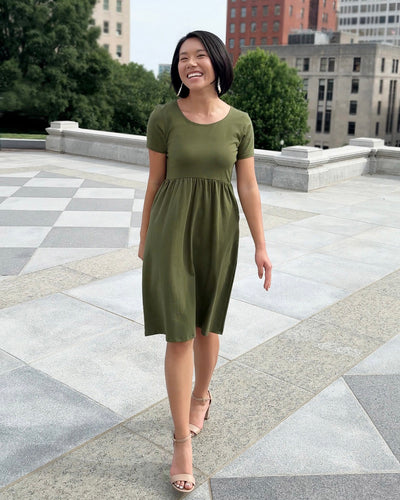 ASTER dress in Olive