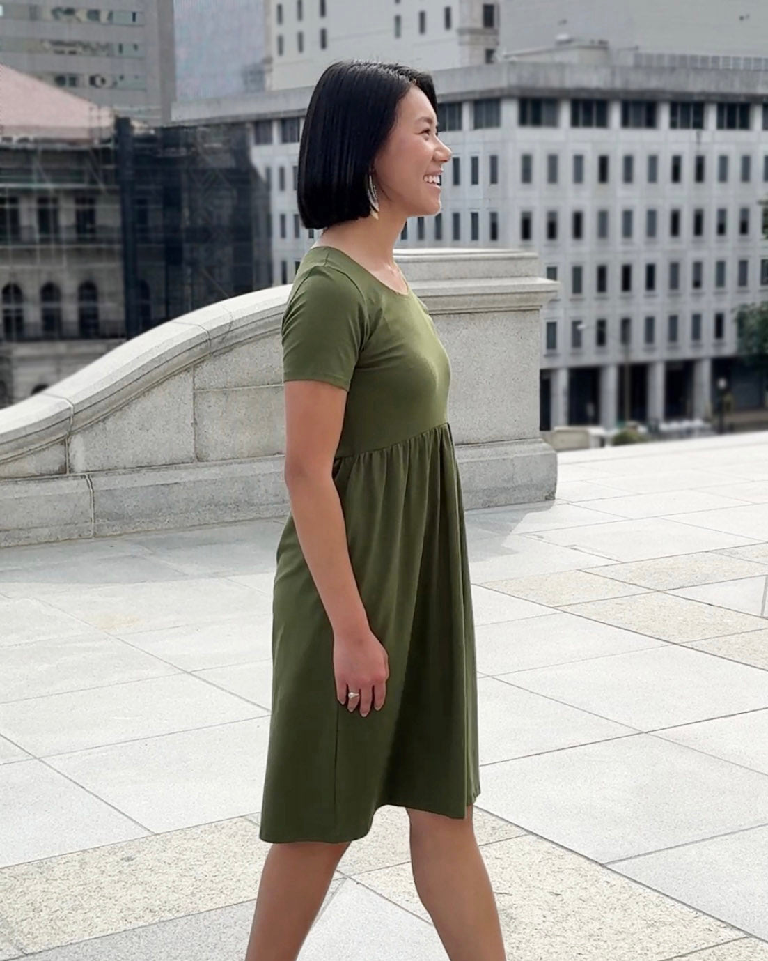 ASTER dress in Olive