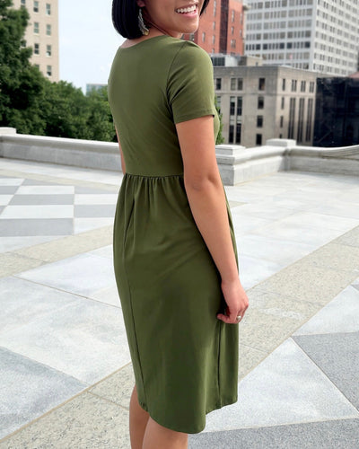 ASTER dress in Olive