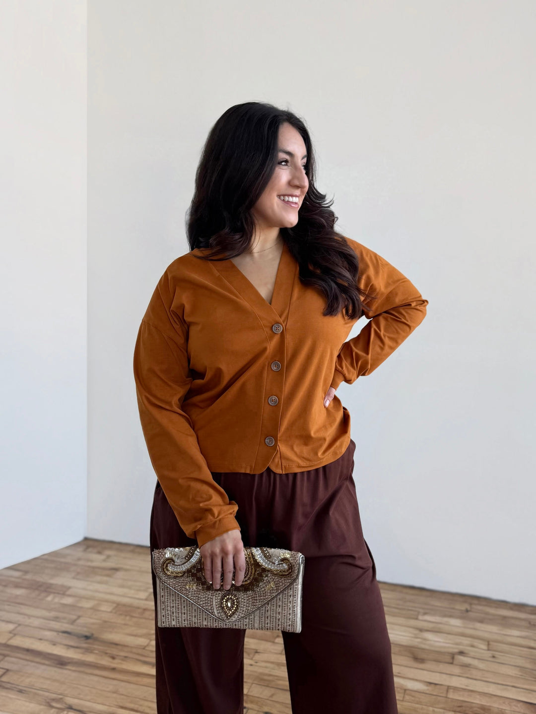 MALLEY cardigan in Spiced Cider