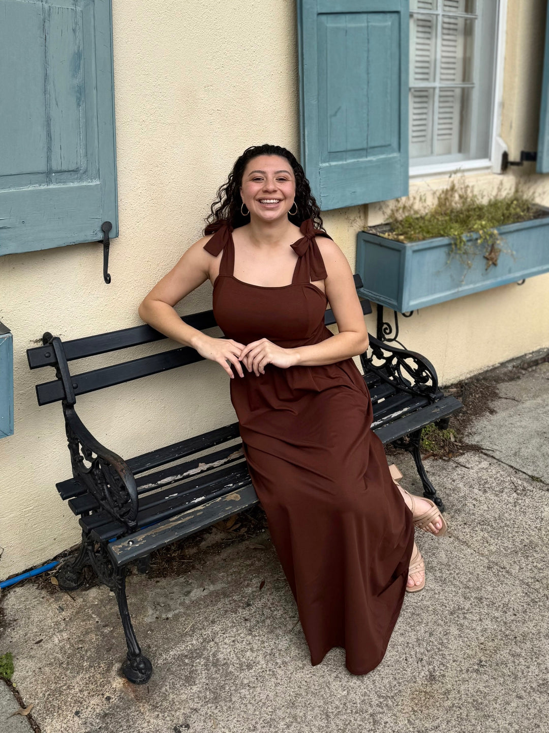 VERONA dress in Burnt Cedar Elegantees VERONA dress in Burnt Cedar Elegantees