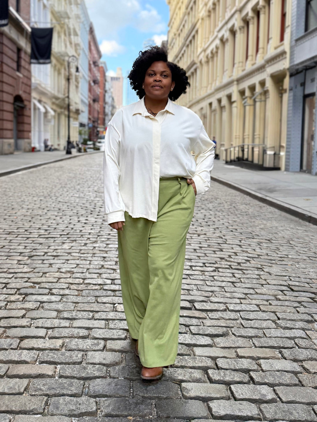 KENNA pants in Grass Green