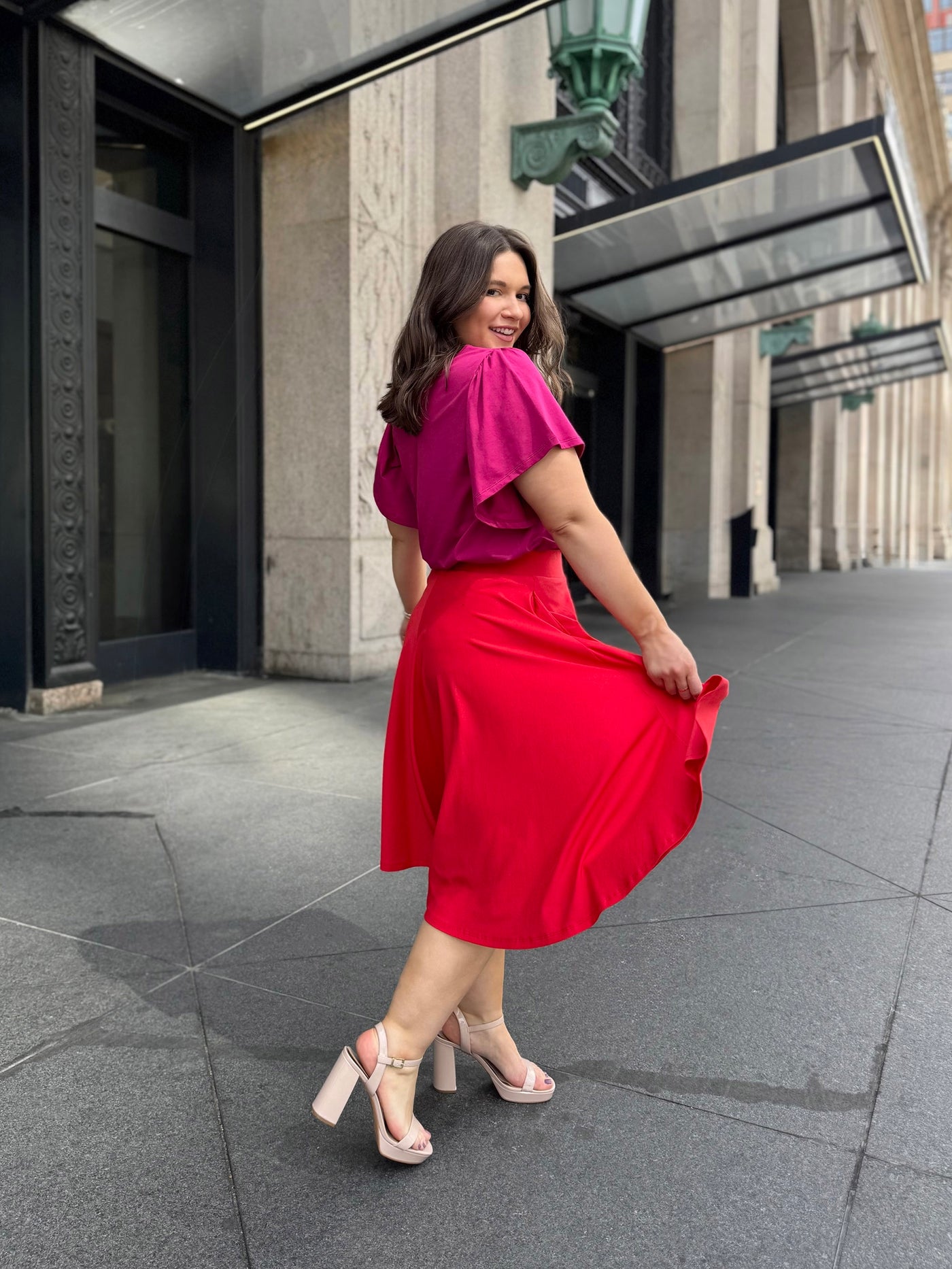 CIELA skirt in Bright Ruby