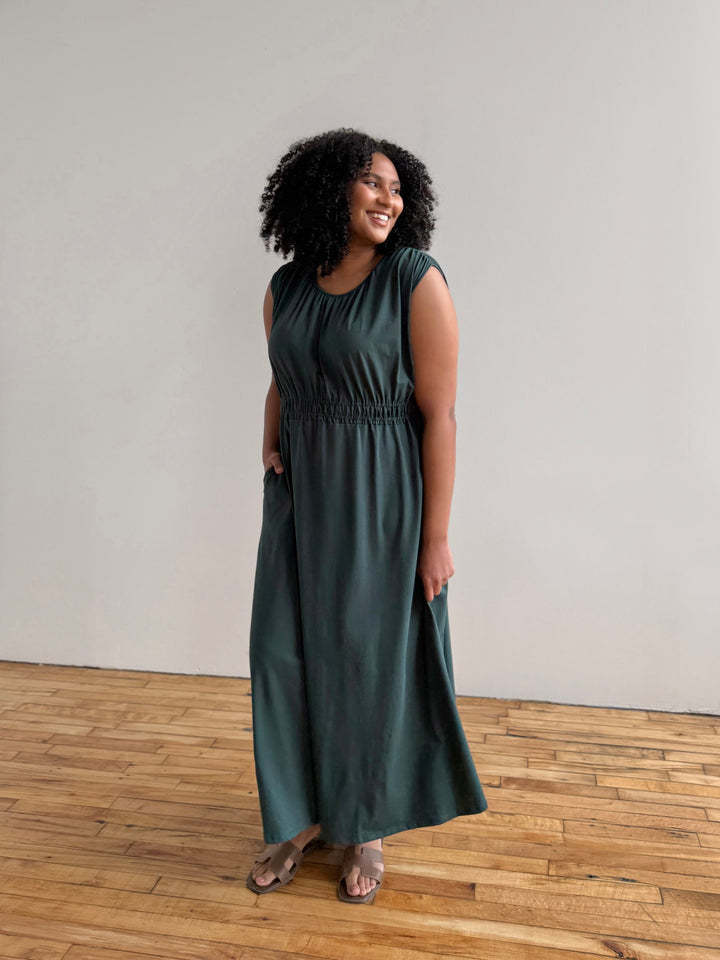 LAVINIA dress in Deep Pine