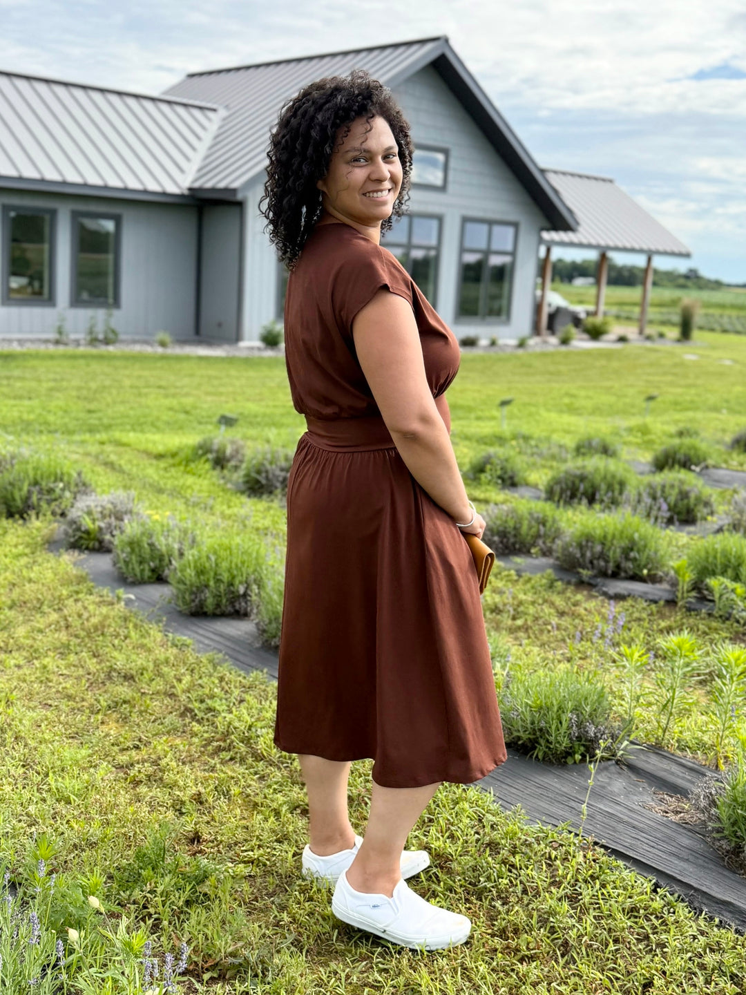 CATHERINE dress in Burnt Cedar