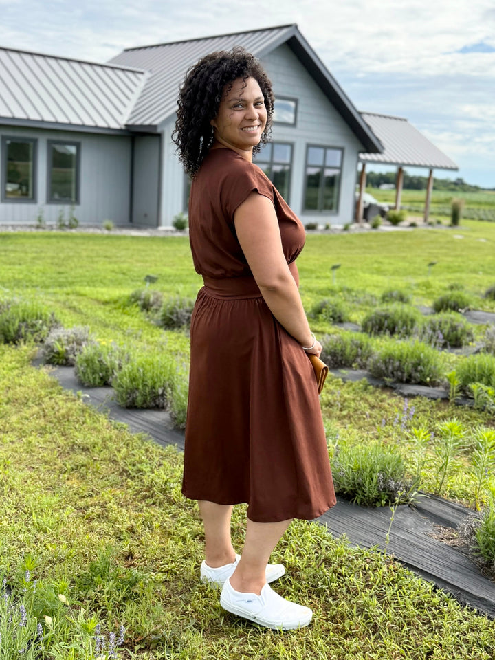 CATHERINE dress in Burnt Cedar