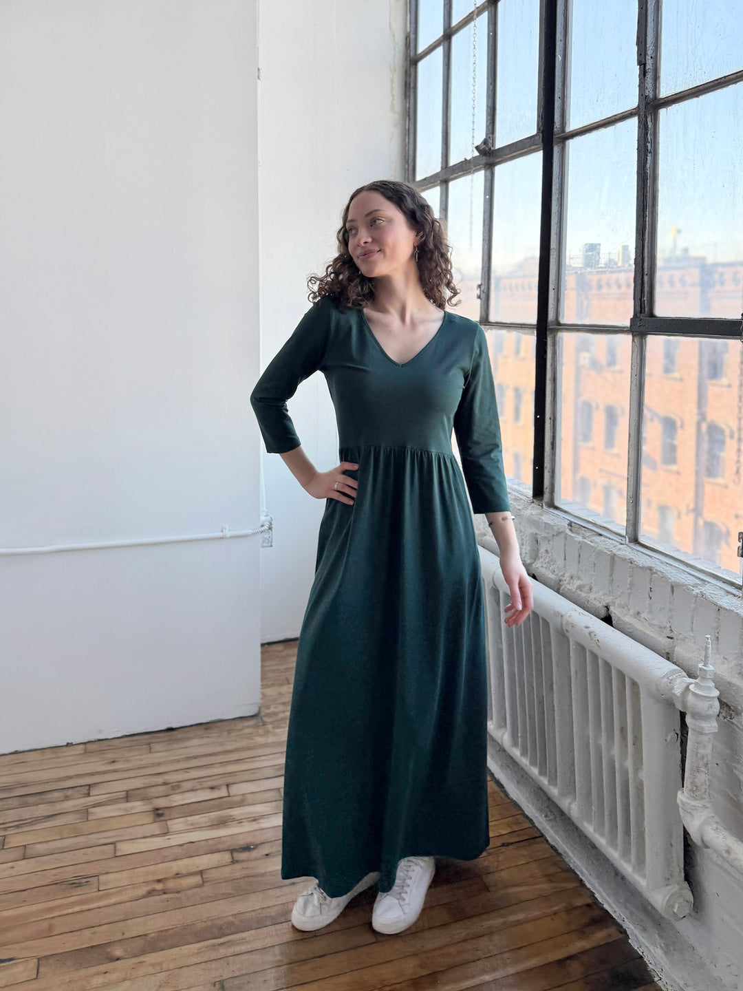 BRIE maxi dress in Deep Pine