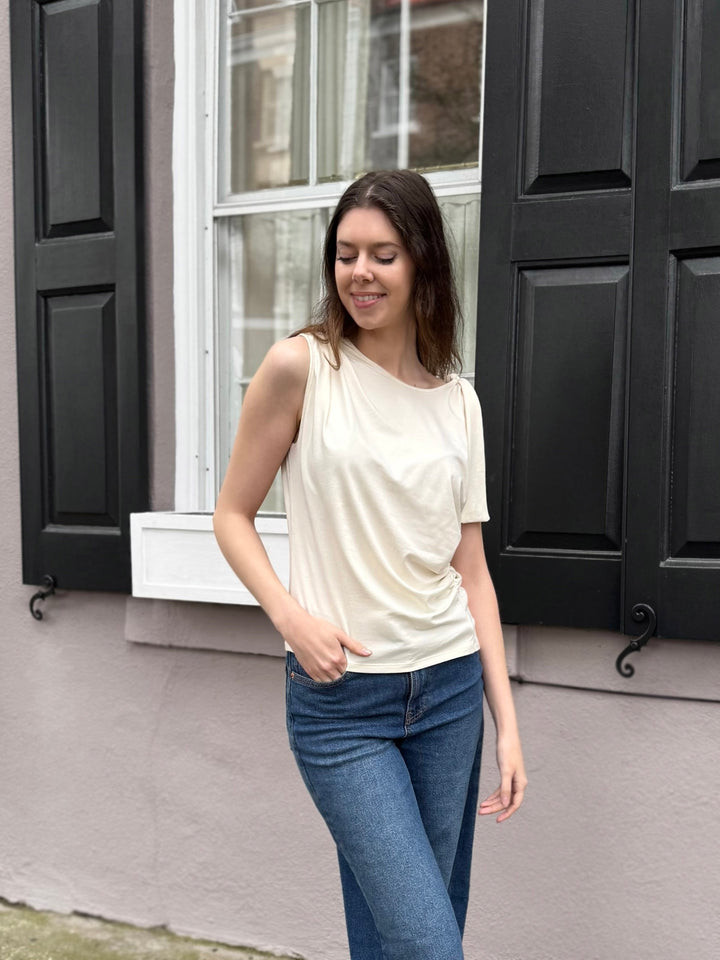 KERRINE top in Chalk