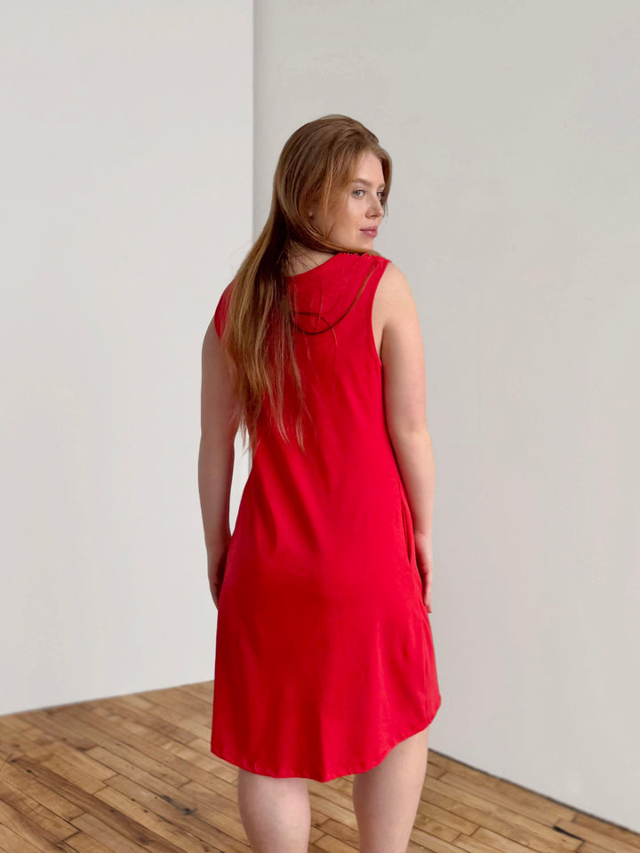 SOL dress in Bright Ruby
