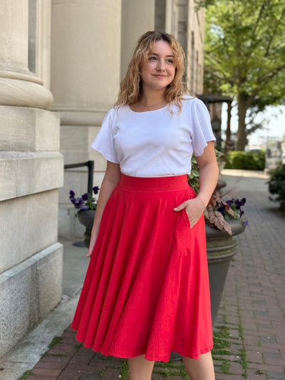 CIELA skirt in Bright Ruby