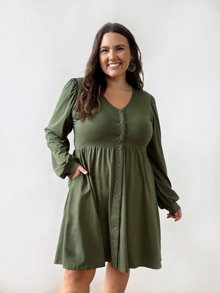 LUCILLE dress in Meadow Green