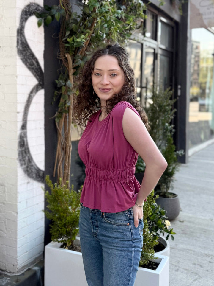 KACI tank in Mauve Berry