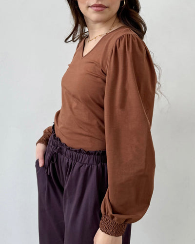 TONYA top in Cacao Brown